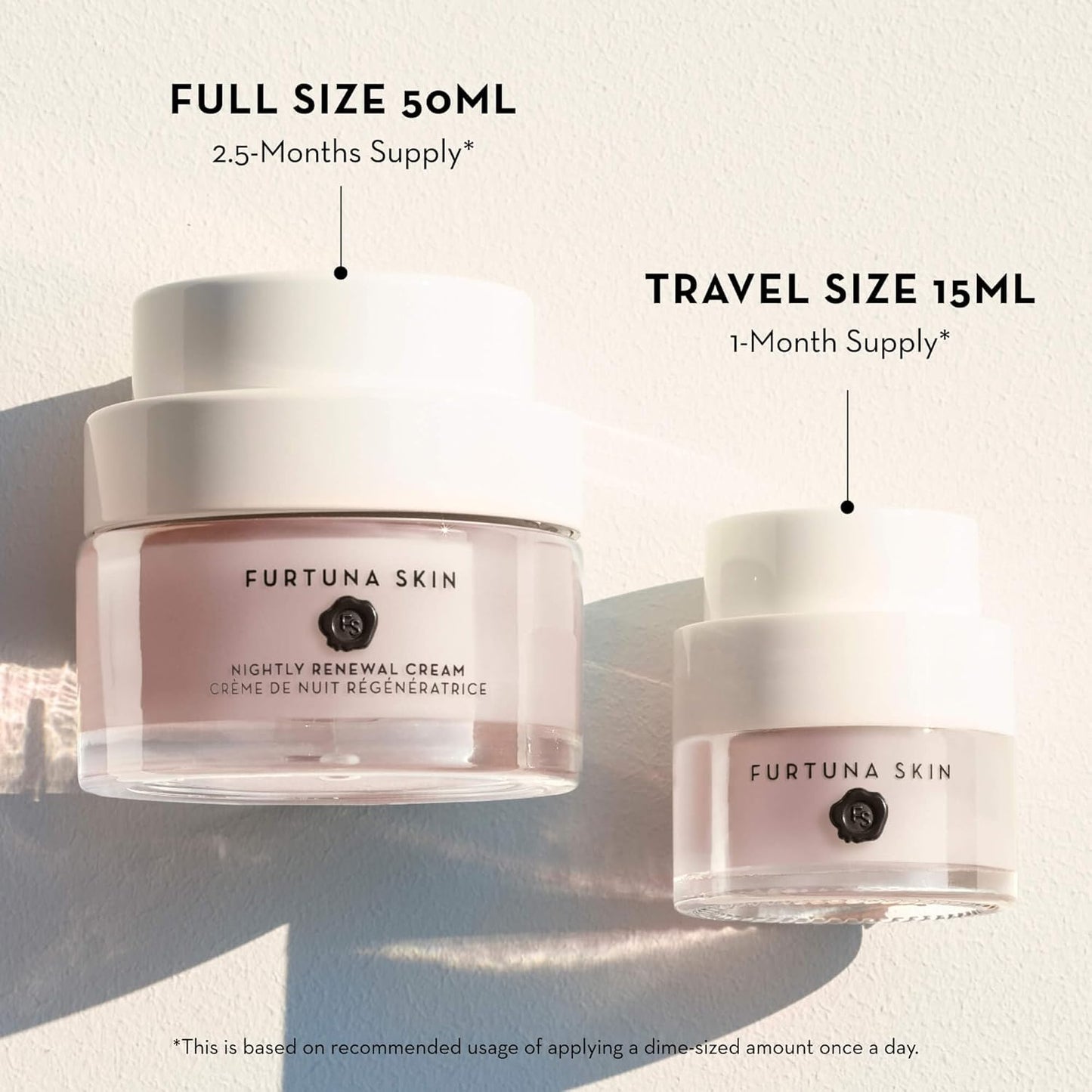 Furtuna Skin Nightly Renewal Cream - Vegan Overnight Moisturizer with Bakuchiol & Ceramide | Intensive Repair 1.7 oz