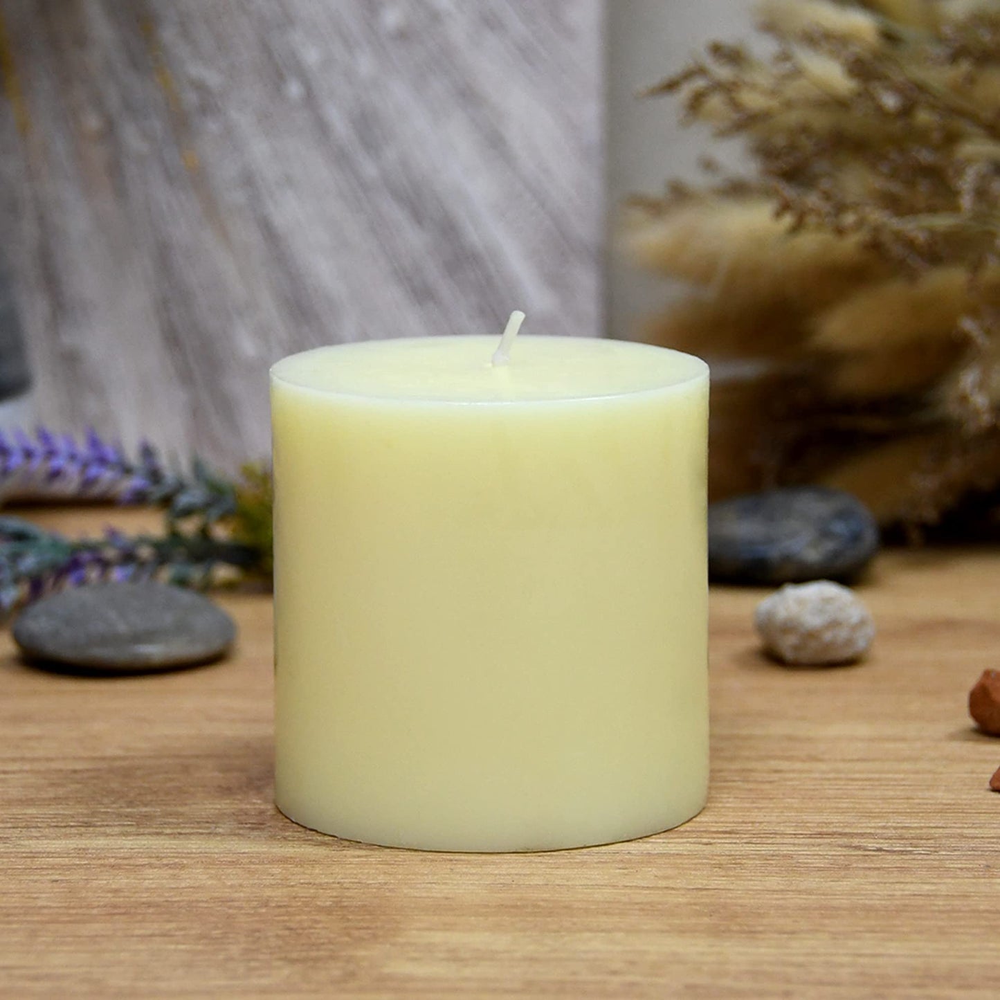 Zest Candle Pillar Candle, 3 by 3-Inch, Ivory