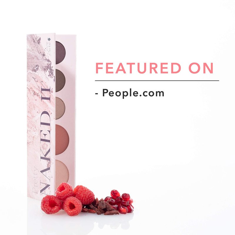 100% PURE Berry Naked Makeup Palette All in One Compact 3 Eyeshadow, Blush, Face Highlighter, Fruit Pigmented Natural Nude, Rose, Smokey Neutral for All Skin Types - Vegan (Nude to Smokey Tones)