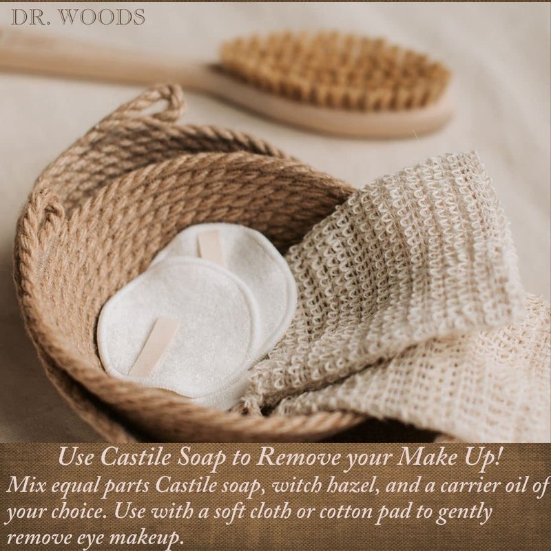 Dr. Woods Pure Almond Oil Castile Soap - Natural Cleansing for Face, Hands & Body | 32 Fl Oz, Pack of 2