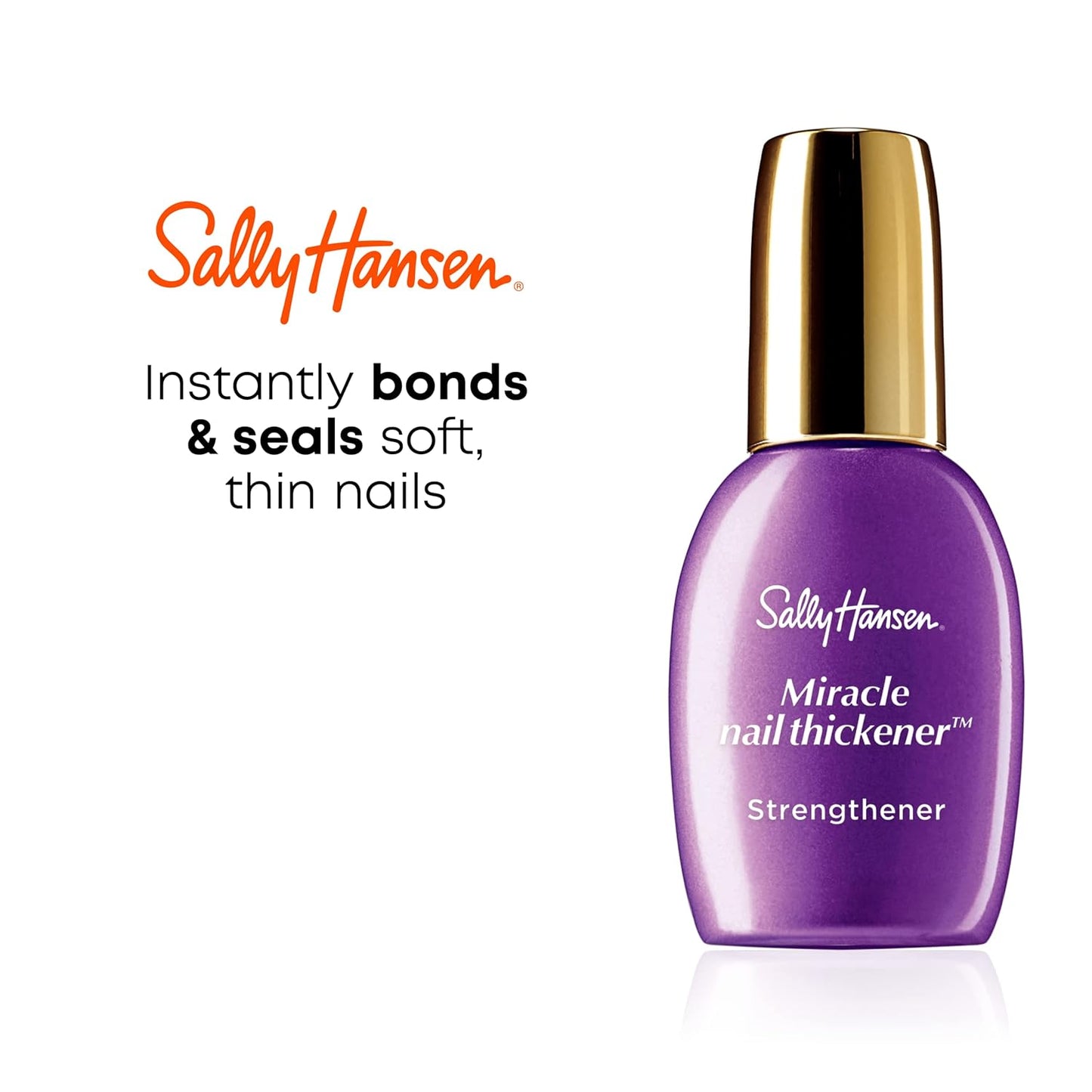 Sally Hansen Diamond Strength Nail Hardener 45095 Clear, 0.45 Fl Oz, Pack of 1
