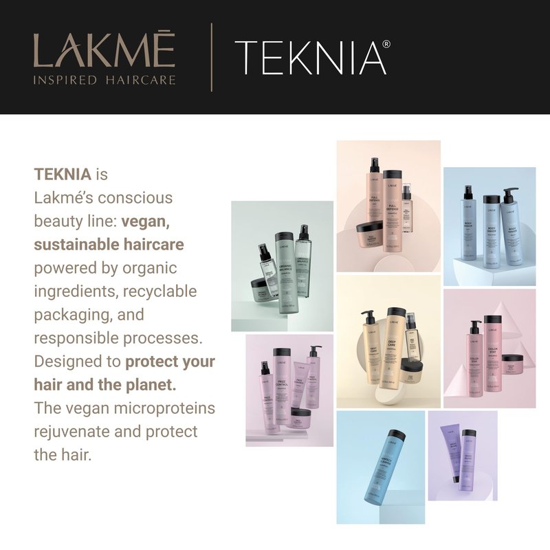 Lakmé Teknia Frizz Control Leave In Conditioner, Anti Frizz Conditioner for Frizzy or Curly Hair, 10.2 Fl Oz