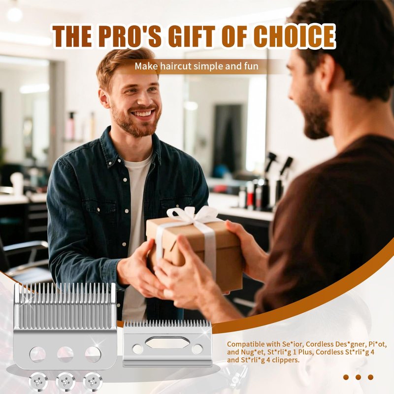 1005-100 Professional 3-Hole Blade,Compatible with Wahl Designer,Senior, Cordless Designer,Pilot,Sterling 4 and Nugget Clippers, 1mm-3mm Cut Length(Sliver) (3 Packs)