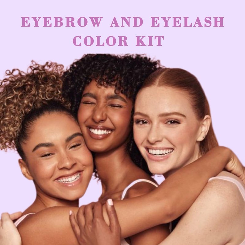 DAHPURE Brow and Lash Color Kit with Natural & Instant Results Safe Ingredients Easy to Use for DIY and Salon Use (Black and Brown)