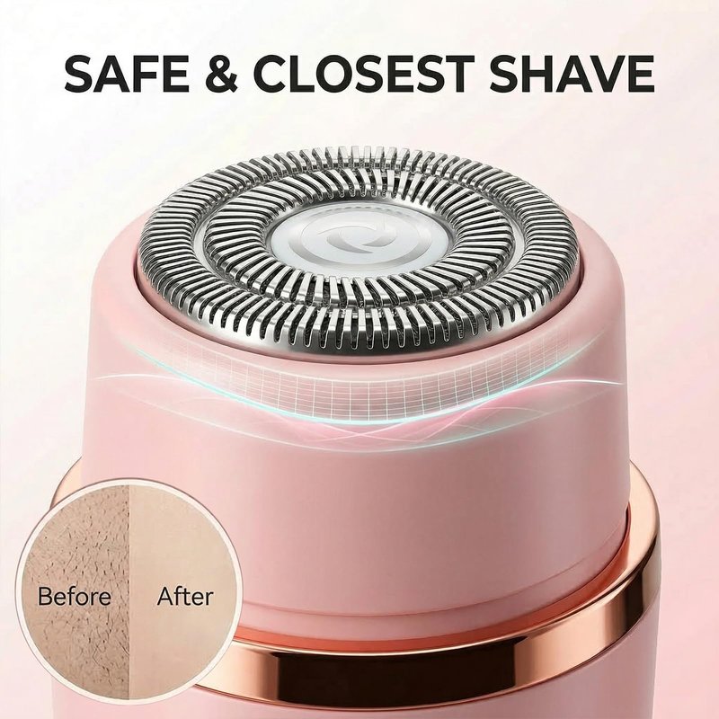 VELOZ 2-in-1 Bikini Trimmer for Women, Dual Head Electric Razor for Bikini Line, Face, Legs & Underarms, IPX7 Waterproof Cordless Shaver for Wet & Dry Use, Gentle Grooming for Sensitive Skin