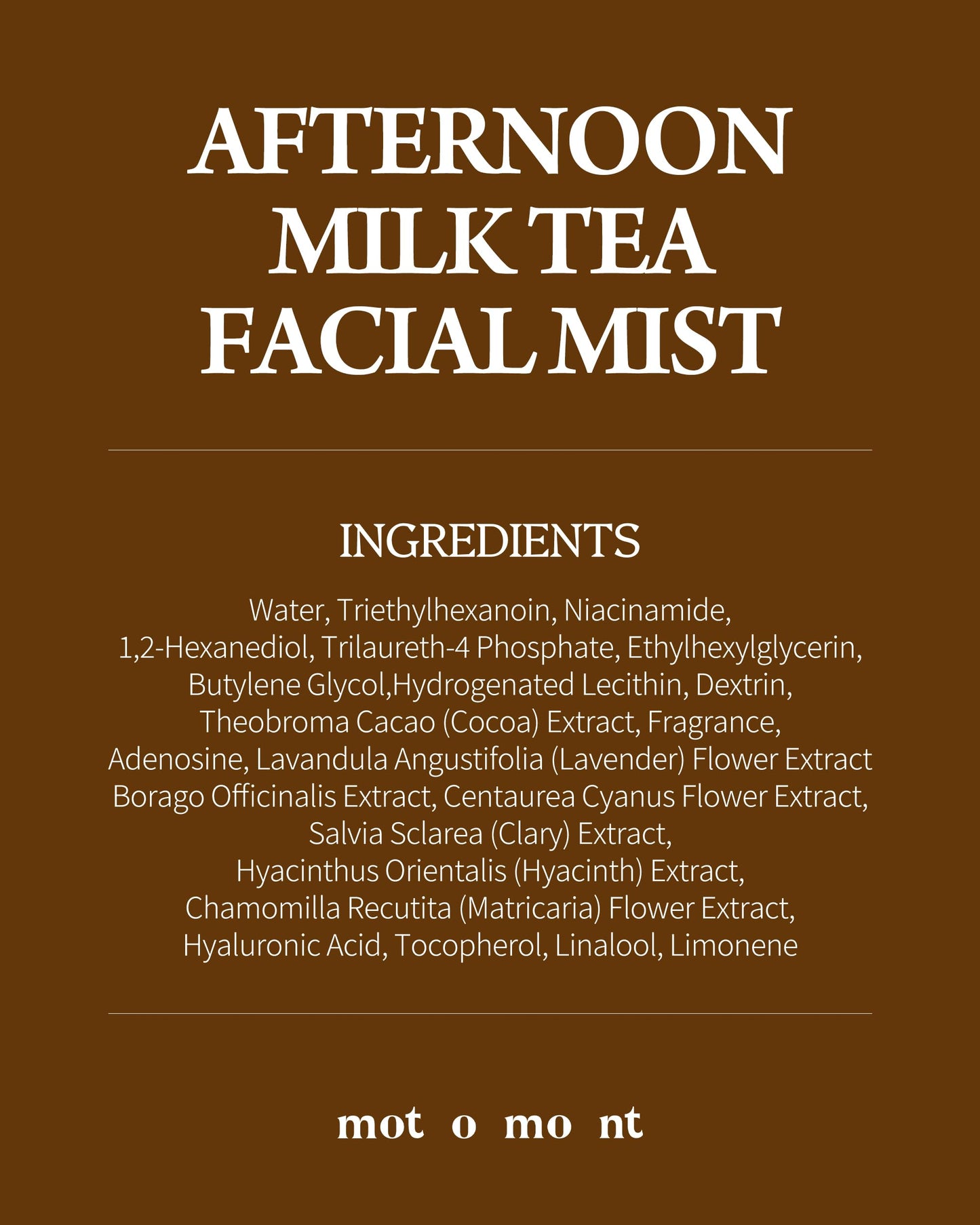 Motomont Milk Tea Dewy Skin Mist | Ultra Hydrating Facial Mist | 2X Moisturizing Makeup Setting Spray, Korean Skincare 3.38 fl oz