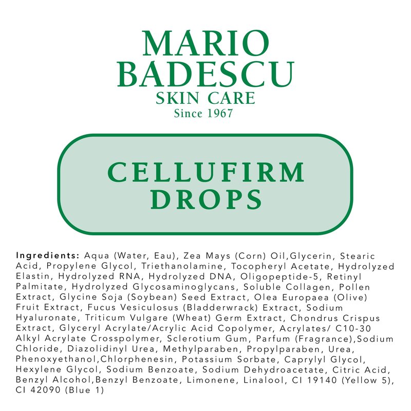 Mario Badescu Cellufirm Drops for Combination, Dry and Sensitive Skin, Anti-aging Serum with Collagen & Elastin, Softens the Look of Fine Lines & Wrinkles, 1 Fl Oz