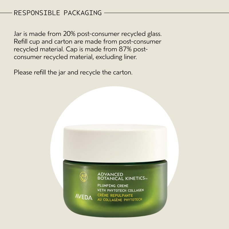 Aveda Advanced Botanical Kinetics Plumping Cream | Firming and visibly reducing wrinkles | Vegan | Full Size | Refillable | 1.7 Fl Oz