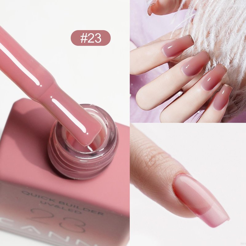 CANNI Quick Builder Nail Gel For Nails Set – 6 Colors 9ML Nude Soft Peach Pink, Soak Off UV LED Nail Extensions & Strengthening, Self-Leveling Builder Gel for DIY Manicure & Salon Use Women