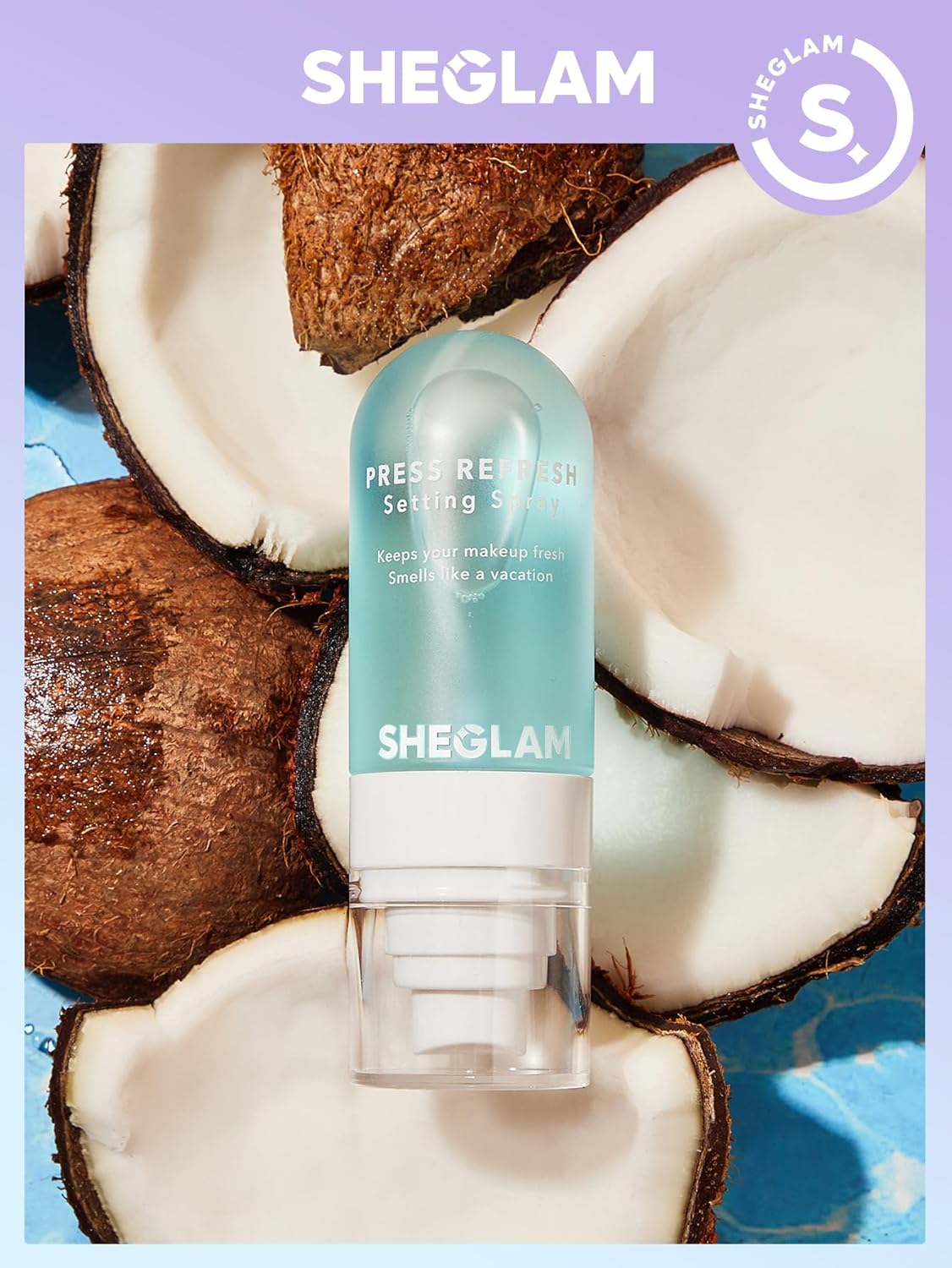 SHEGLAM Lock'd In Setting Spray Mattifying Effect Quick-Drying Long Lasting Makeup Locking Spray Oil-Control Non-Greasy Makeup Setting-Purple