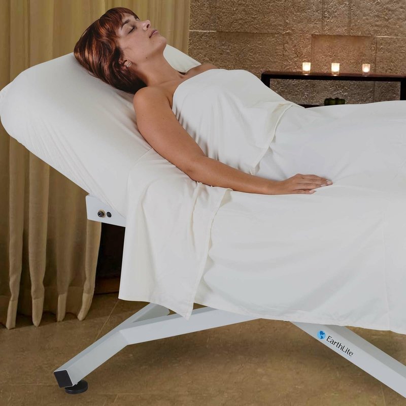 EarthLite Ellora Electric Lift Massage Table with Electric Tilt, Made in USA, 32" x 73", Mystic Blue