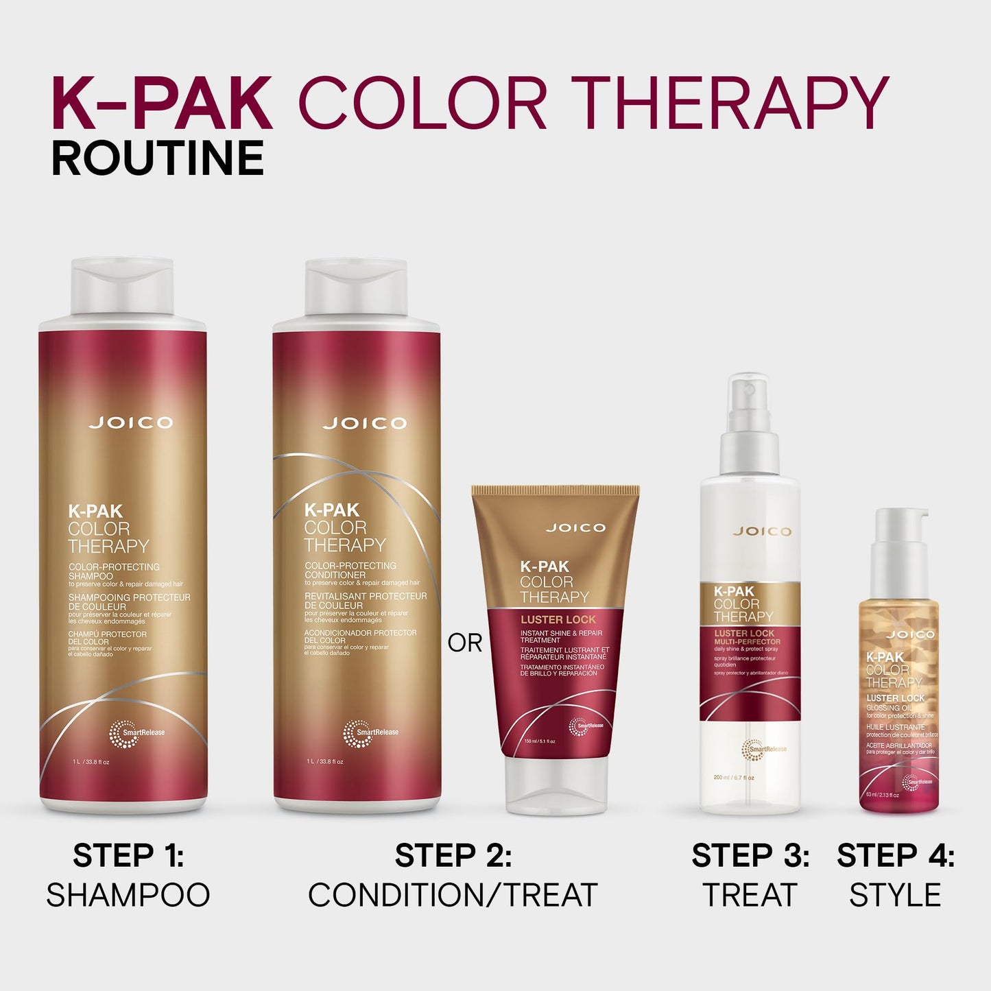 Joico Color Therapy Shampoo for Color-Treated Hair - With Keratin & Argan Oil, Repairs Damage, Boosts Shine, 33.8 oz