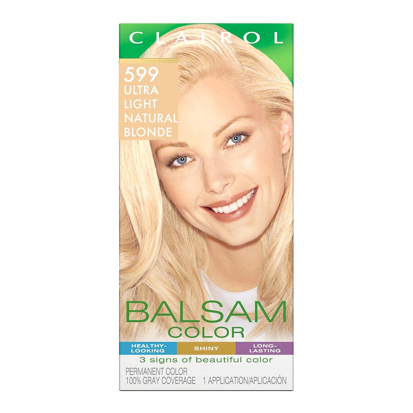 Clairol Balsam Permanent Hair Dye, 618 Black Hair Color, Pack of 1