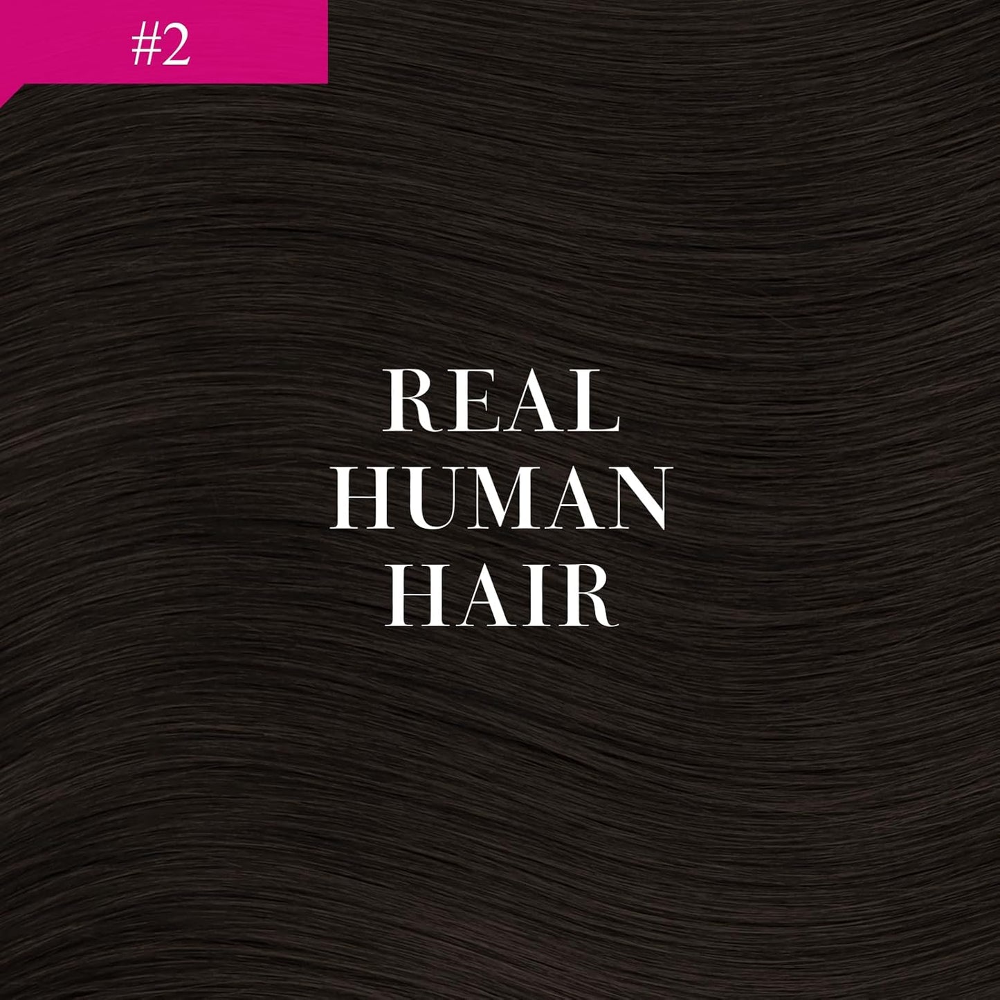 Real Human Hair Ponytail Extensions - 80g Clip-In Straight Hair for Women | Brunette Dark Brown, 14 Inch