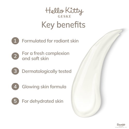 GESKE x Hello Kitty Ultra Hydrating Mask | Pair with Sonic Warm & Cool Mask | Moisturizing & Hydrating Face Mask Lotion | Vegan | Hydrating Moisturizers & Creams | Daily Care | Best Facial Mask
