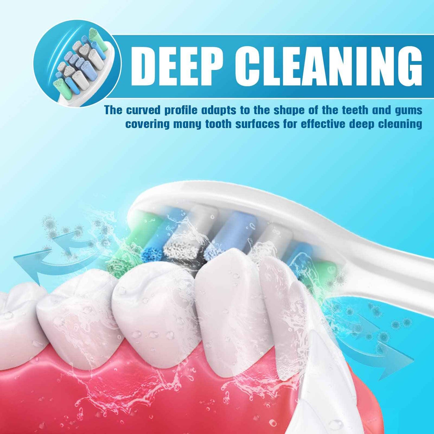 Replacement Toothbrush Heads for Philips Sonicare:12 Pack Soft Replacement Electric Brush Head Compatible with Phillips Sonicare Plaque Control Snap-on