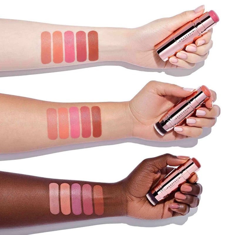 Anastasia Beverly Hills Stick Blush - Ultra-Lightweight Cream Blush Stick with Synthetic Fiber Brush for Seamless, Natural Glowing Color - Soft Rose