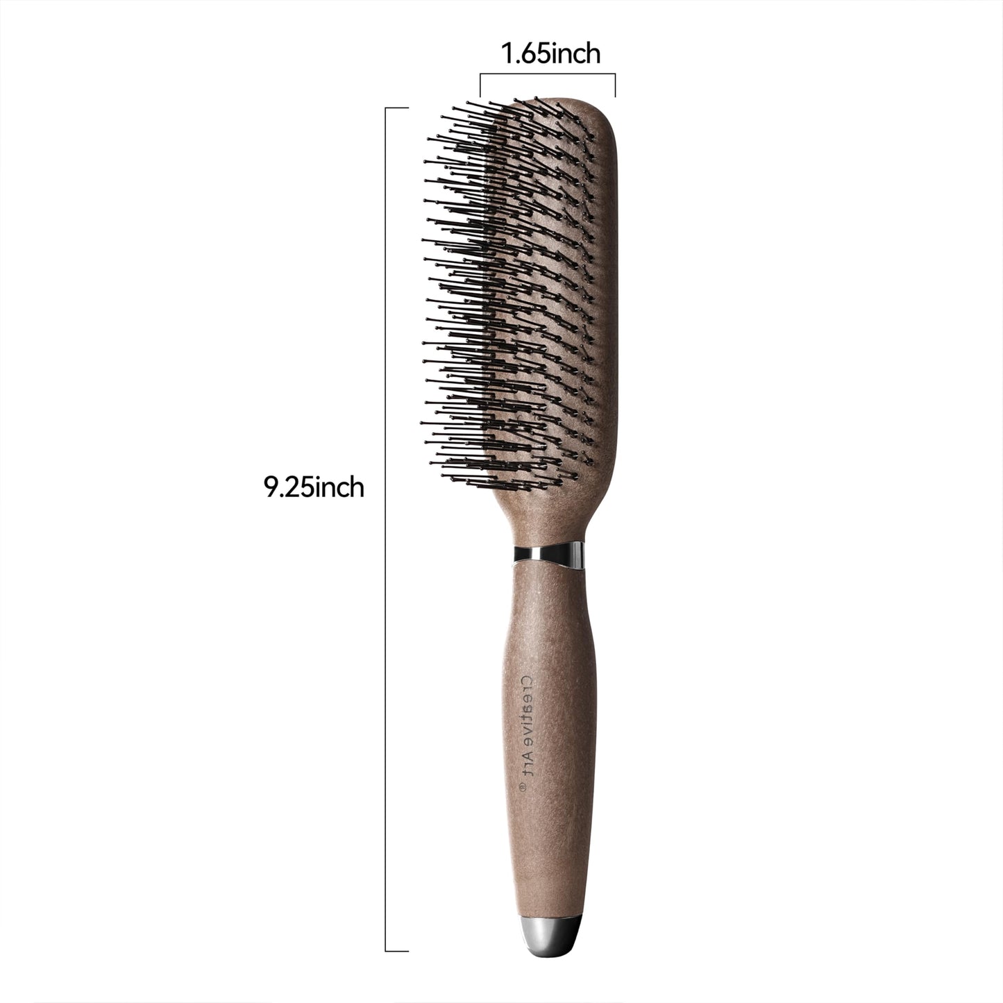 Detangler Brush for Curly Hair, Detangling & Curl Defining Hairbrush for Women & Men, Soft Double Nylon Bristles, Eliminates Knots & Breakage, Wet & Dry Styling Brushes for Fine/Straight/Long Hair