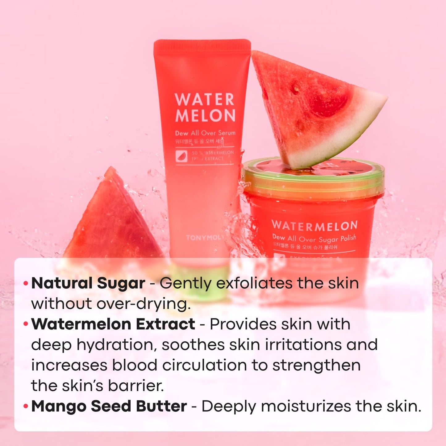 TONYMOLY Watermelon Dew All Over Body & Face Serum, Hydrating Serum for Glowing Skin, Korean Skincare, Watermelon Extract, Aloe Leaf Extract, & Centella Asiatica, All Skin Types, 4 oz