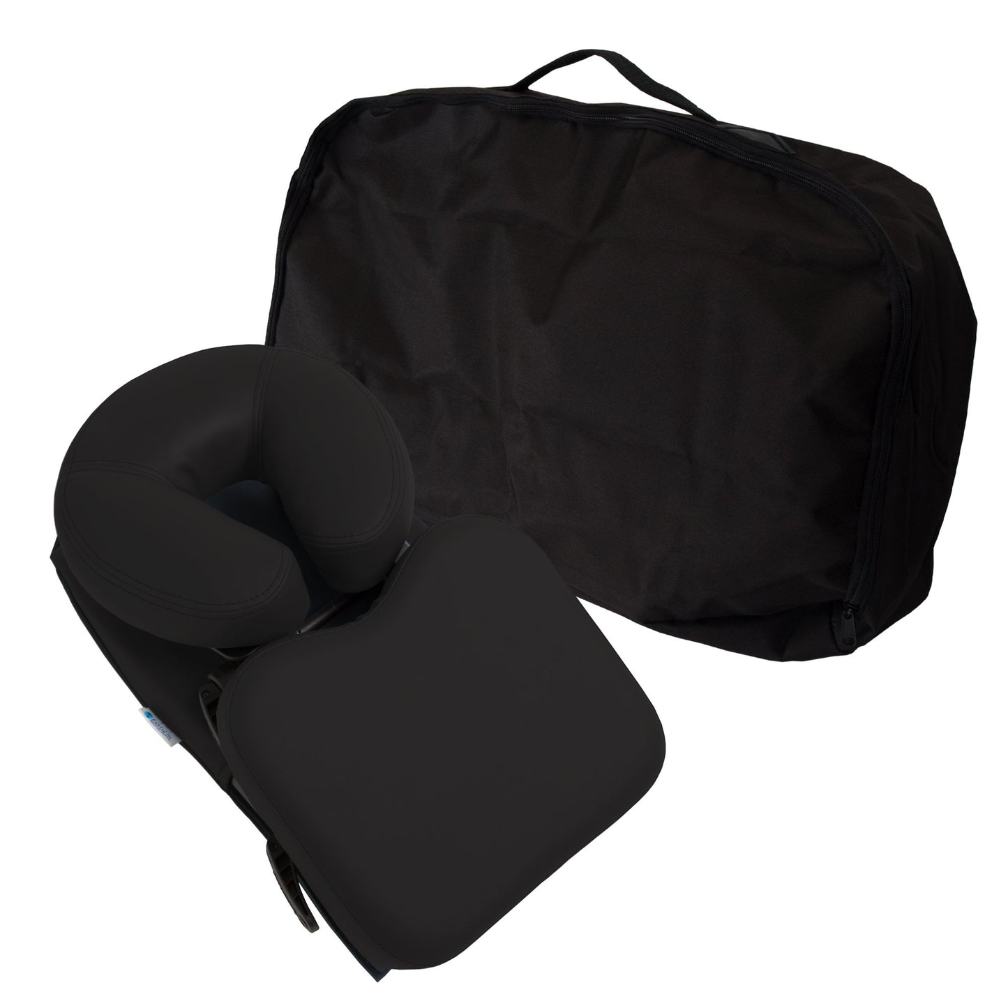 EarthLite Massage Kit Travelmate - Ultra-Portable Face Down Tabletop Massage System Perfect for Vitrectomy Recovery & On-The-Go Massage, Black