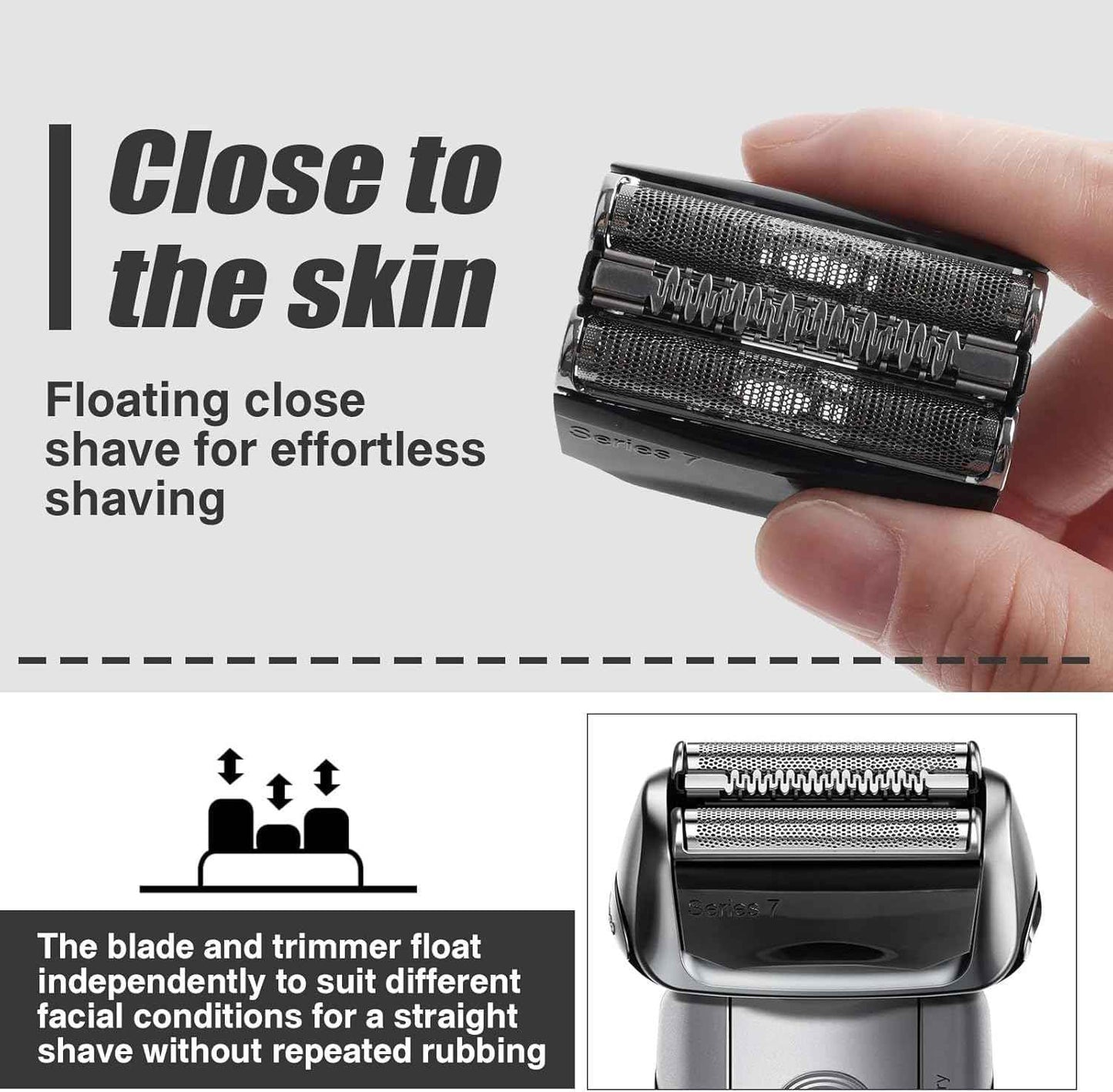 70S Series 7 Razor Replacement Head Compatible with S7 Foil Shaver Replacement Head Blades for Series S7 720s 740s 750cc 760cc 765cc 790cc 795cc 799cc 7840s 7893s 7855s 7842S 7790cc for boyfriends men