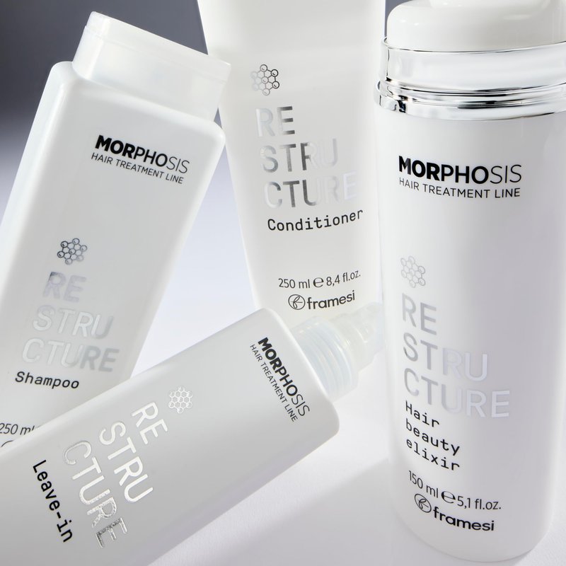 Framesi Morphosis Restructure Conditioner - Rebuilding Conditioner for Damaged DryHair - Sulfate Free Conditioner - Helps Repair and Revive to Support Smoother, Softer Hair - Color Safe (8.4 Fl Oz)