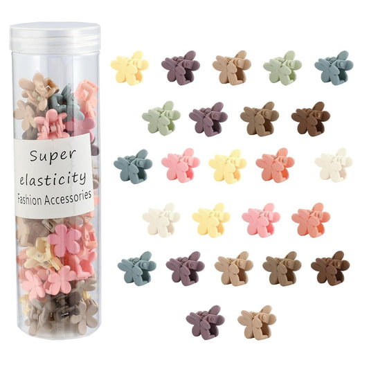 50Pcs Small Matte Hair Claw Clips, Mini Clips for Girls Women - Cute Tiny Claws for Thin Hair, Strong Grip, Neutral Color for Birthday, Christmas, Party Gifts