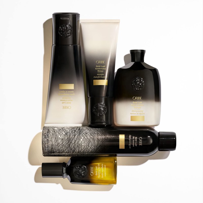 Oribe Gold Lust Transformative Mask Travel Size - Strengthens & Repairs Damage - Adds Softness, Shine & Nourishes Dry Strands - With Biotin & Niacinamide - For Damaged Hair - 1.7 oz