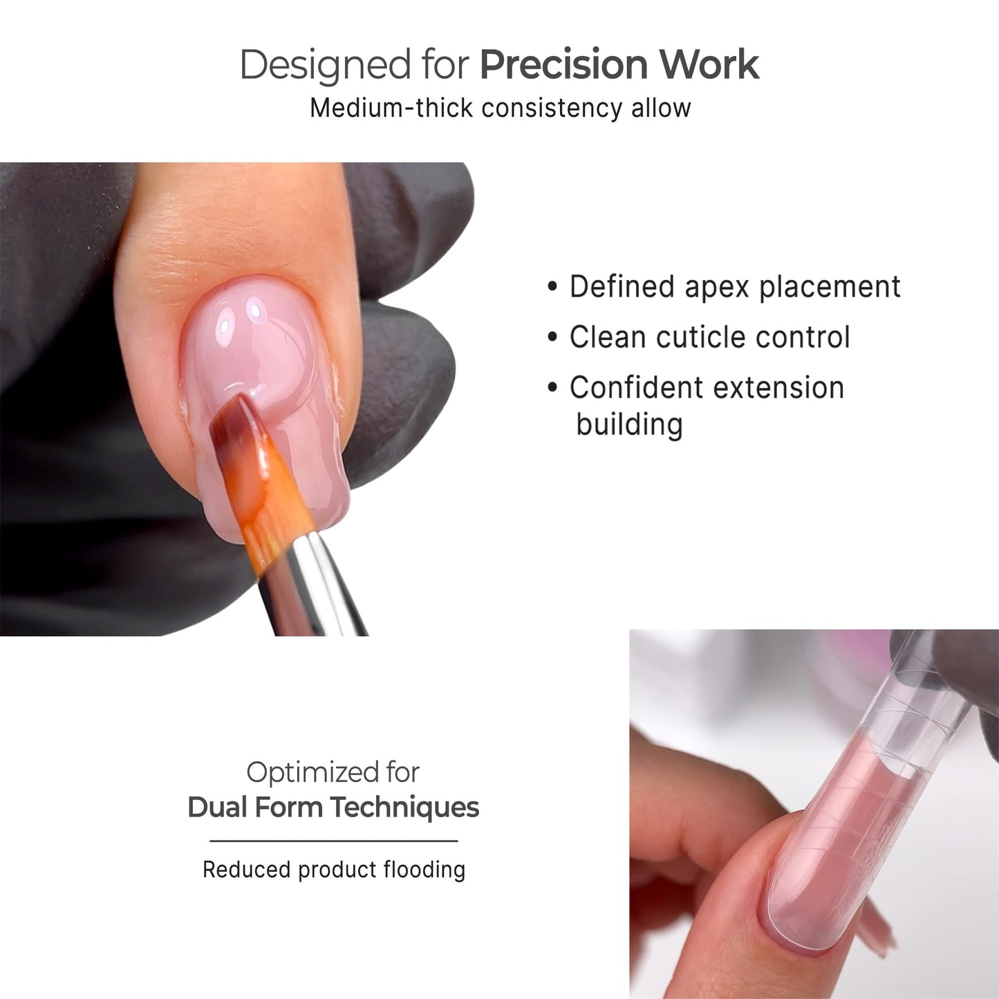 IN.HYPE UV/LED Professional Hard/Builder Gel for Nail Extension/Strengthening/Overlays File Off (Clear)