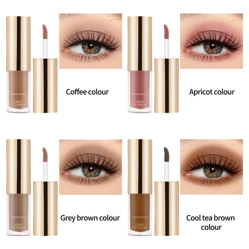Boobeen Liquid Matte Eyeshadow - Long Lasting Waterproof, Velvet Matte Cream, Neutral Nude Makeup