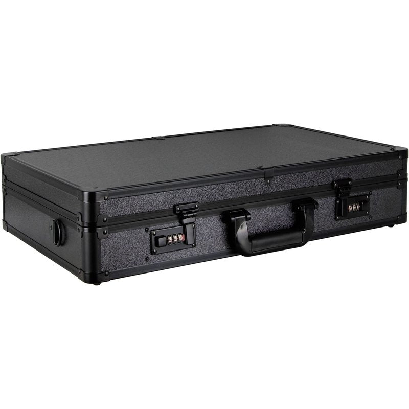 SunRise C4102 Barber Stylist Lock Attached Carrying Portable Travel Case Organizer Storage Display, Black Matte (C4102PPAB) , 22x13x4.25 Inch (Pack of 1)