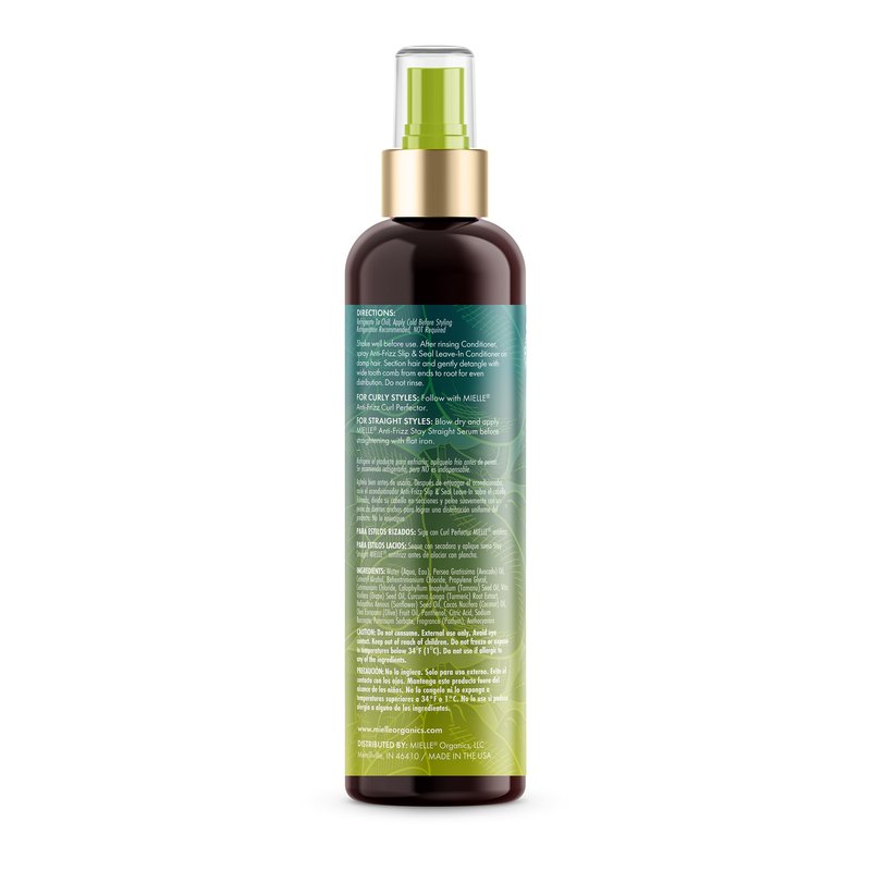 Mielle Organics Avocado & Tamanu Hair Leave In Conditioner Spray for Frizz Control - Smoothing Detangler & Anti Frizz Treatment for Dry, Damaged Styles - Nourishes Scalp for Soft, Shiny Strands - 8 oz