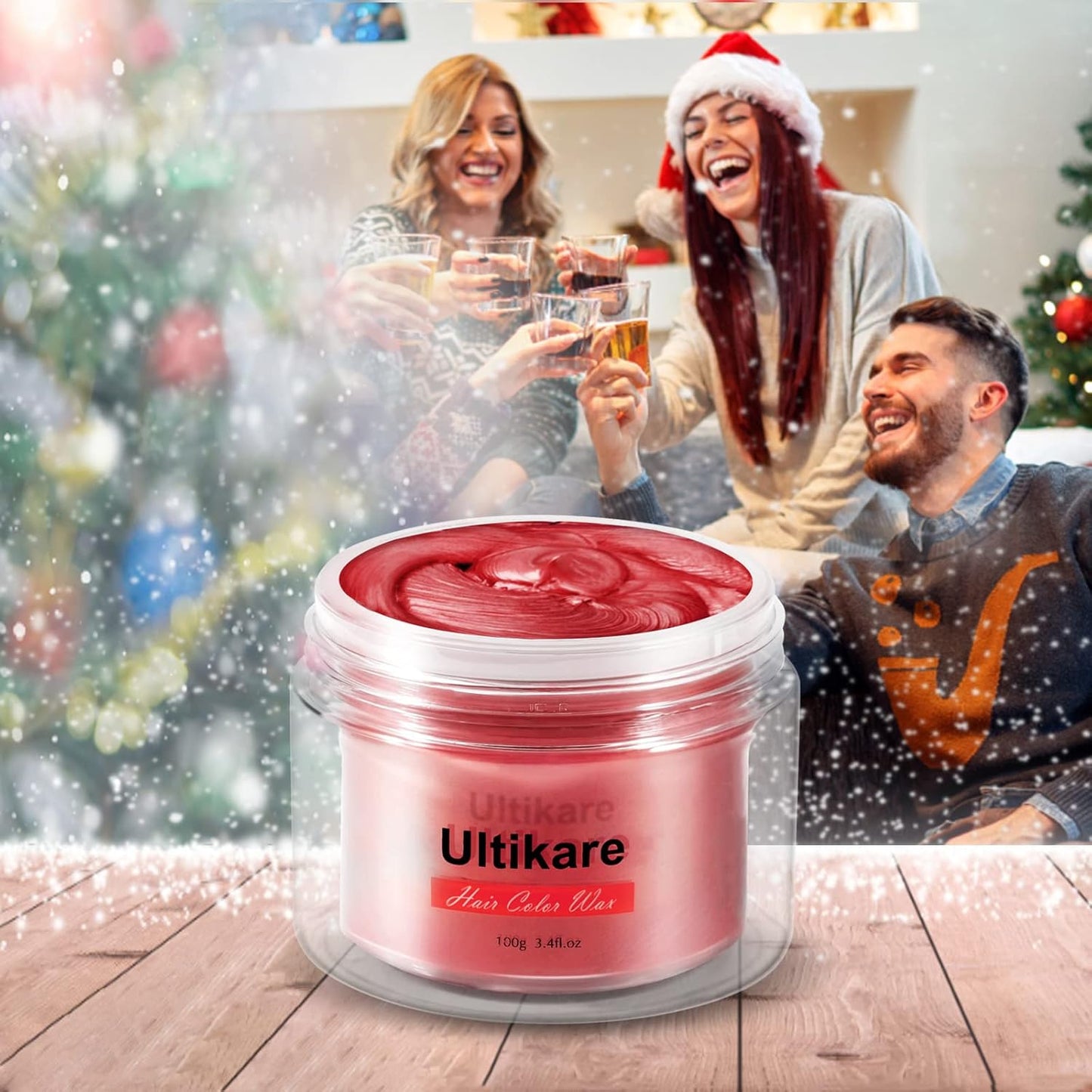 Temporary Hair Color for Kids, Ultikare Orange Hair Dye Washable Natural Hair Wax Color Chalk Mud Cream DIY Hairstyle Clay For Dark Hair Halloween, Cosplay, Party, Christmas Gift Girls 3.4 Fl Oz