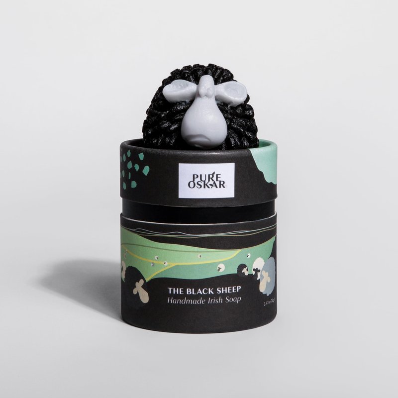 Pure Oskar Handmade Soap Irish Natural Moisturizing Ingredients Black Sheep Cute Quirky Fun Irish Box Gift