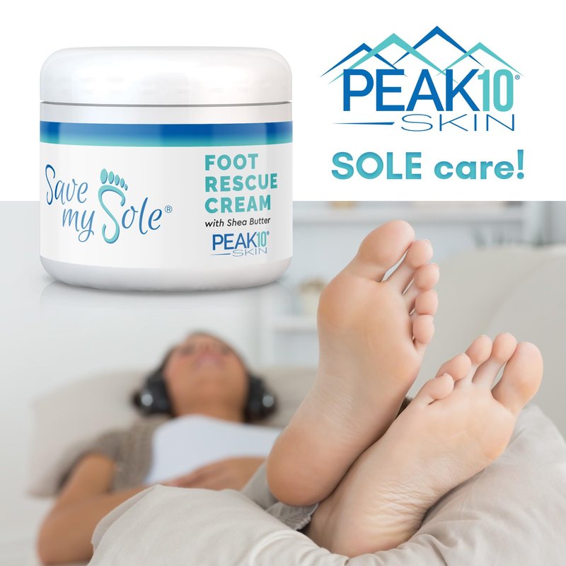 PEAK 10 SKIN - SAVE MY SOLE foot rescue cream 4oz