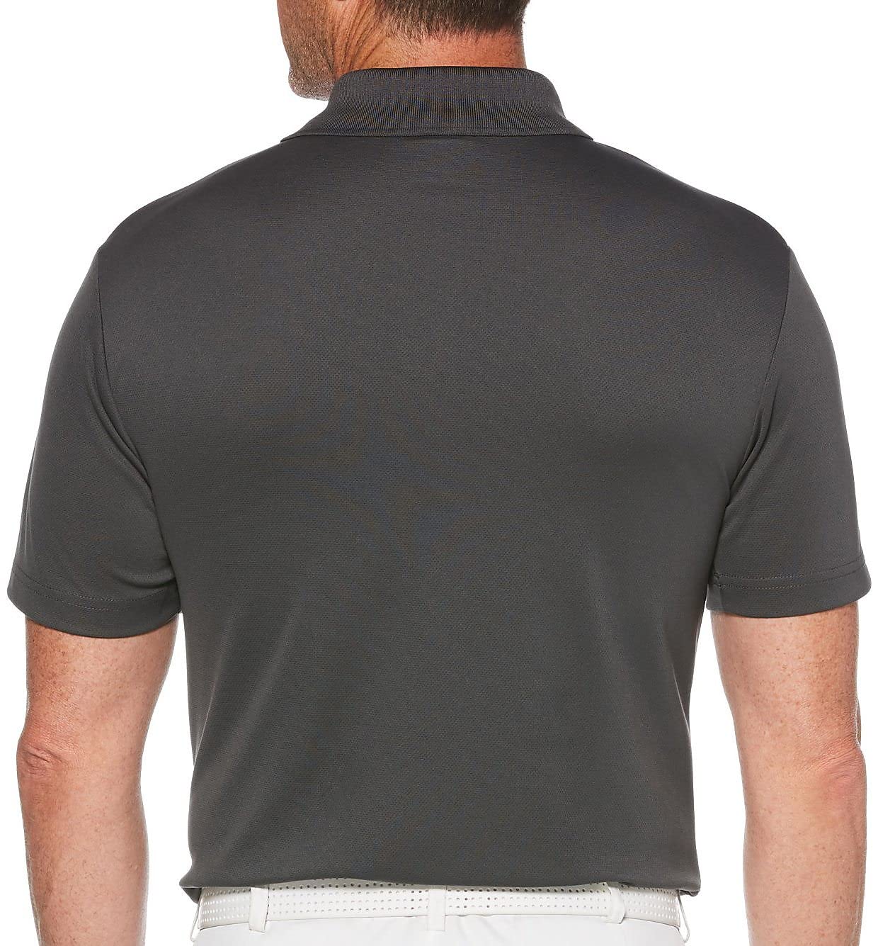 PGA TOUR mens Airflux Solid Mesh Short Sleeve Polo Golf Shirt, Asphalt, 3X-Large US