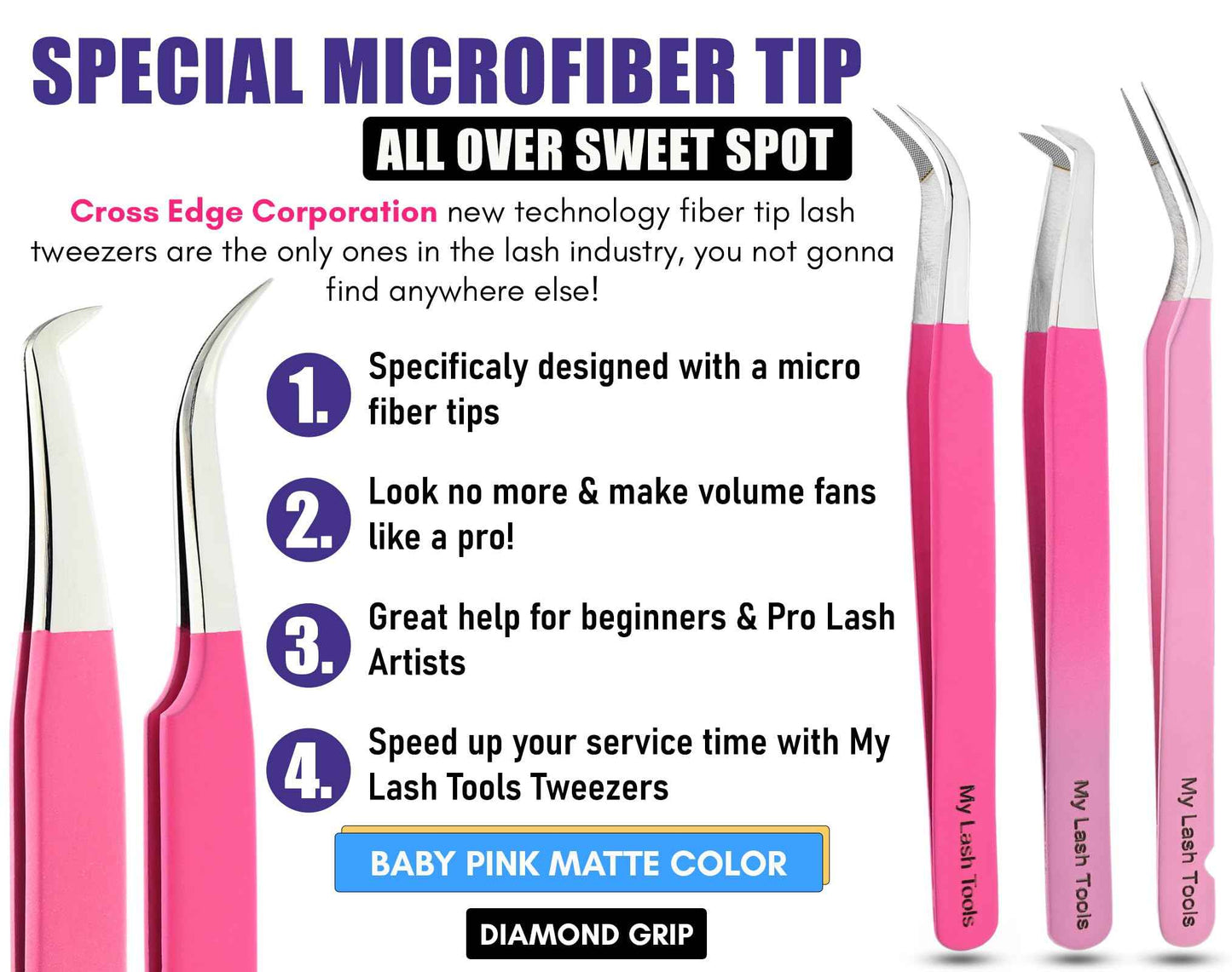 My Lash Tools New Isolation Lash Tweezers For Eyelash Extensions Best for Individual Isolation & Classic Lashes Japanese Stainless Steel Lightweight Precision Lashing Twisers (CEC-JP/05)