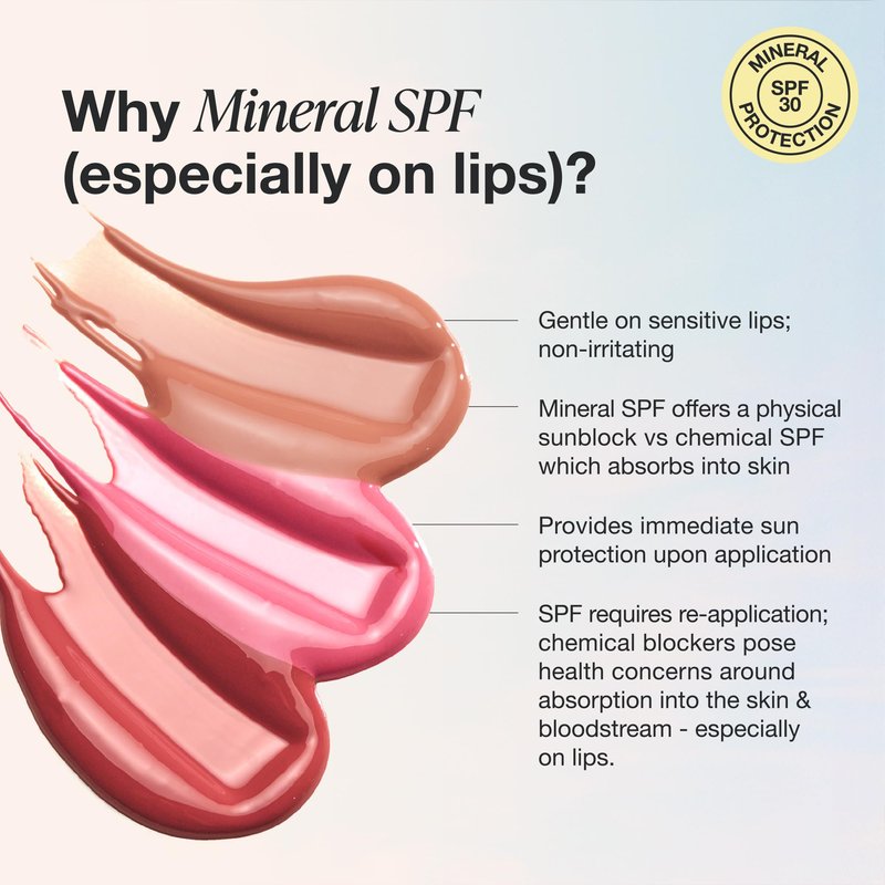INNBEAUTY Project Sun Balm Mineral SPF 30 Lip Balm with Tint, Rosy Brown Shade, 0.6 OZ (17ml)