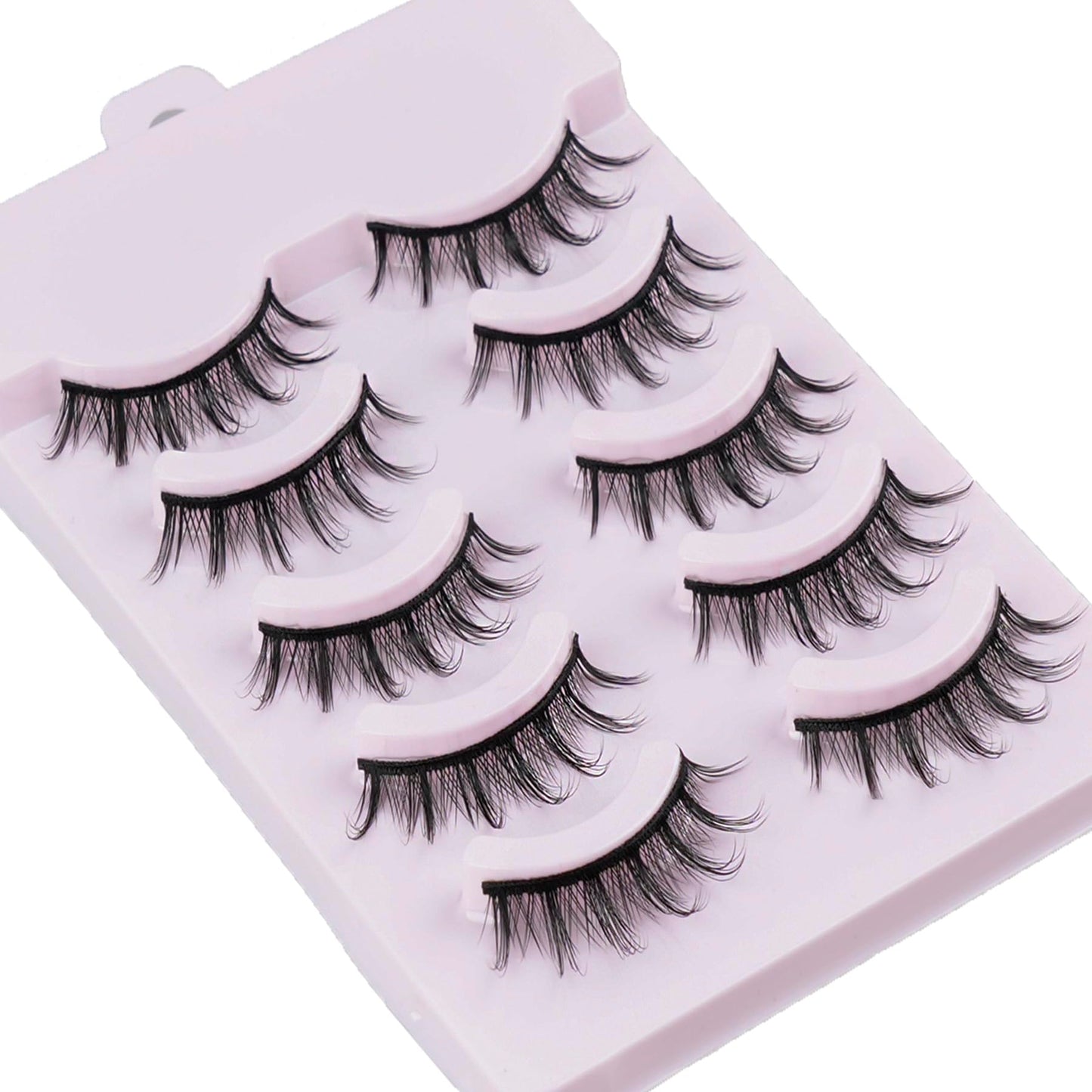 Wispy Spiky Manga Lashes,15mm 3D Anime Cosplay False Eyelashes for Natural Look Reusable 5 Pairs,Perfect for Japanese Anime Fans,Get Stunning Eyes.