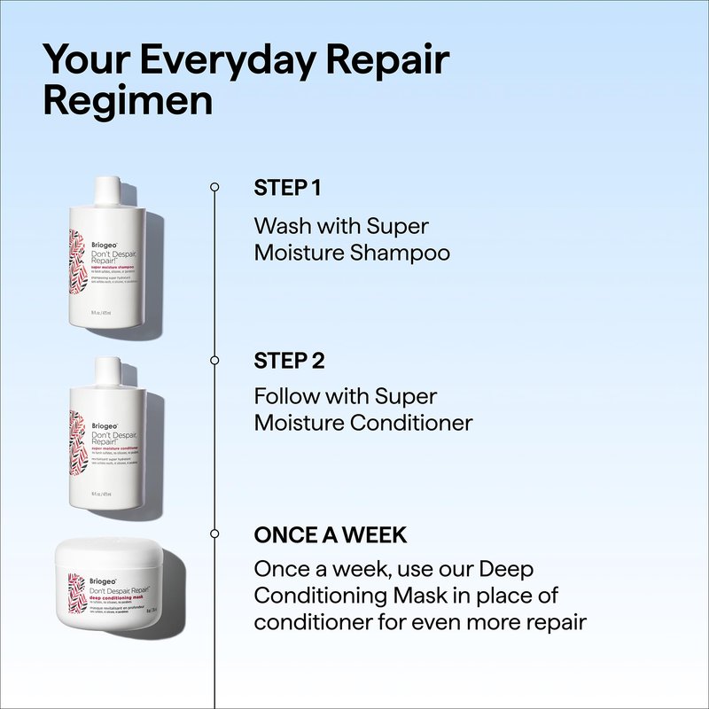 Briogeo Don't Despair, Repair! Super Moisture Shampoo | Moisturizing Protein Shampoo with Argan Oil for Dry, Damaged Hair | Sulfate-Free | Vegan & Cruelty-Free | 16 fl oz