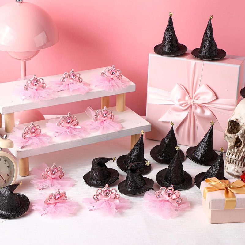 Witch Hat Hair Clips - 24 Pcs Mini Accessories for Women | Perfect for Costumes & Gifts