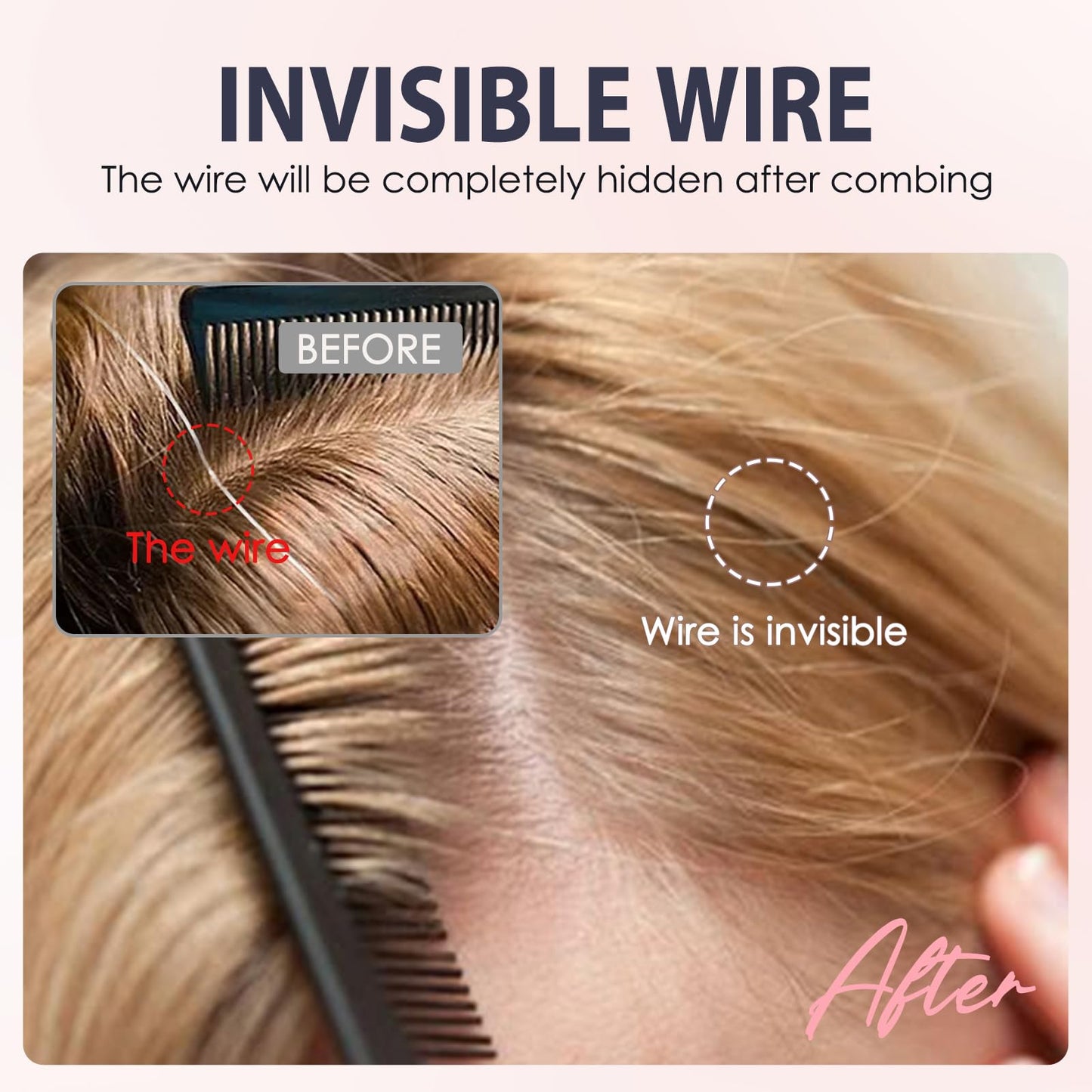 TESS Halo Hair Extensions Real Human Hair Remy Hair 12 Inch Straight Adjustable Invisible Wire Easy to Use Clip in, Dark Brown
