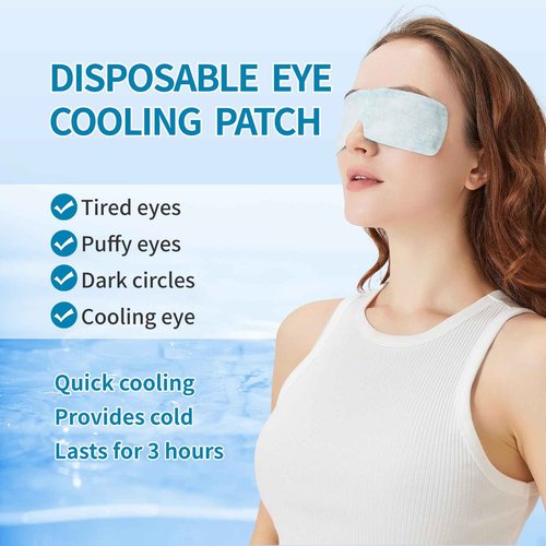 TCANG Disposable Instant Cooling Gel Eye Masks, Soothing Relief for Tired Eyes & Cooling Sensation, Eye Patches for Puffy Eyes,30 Packs