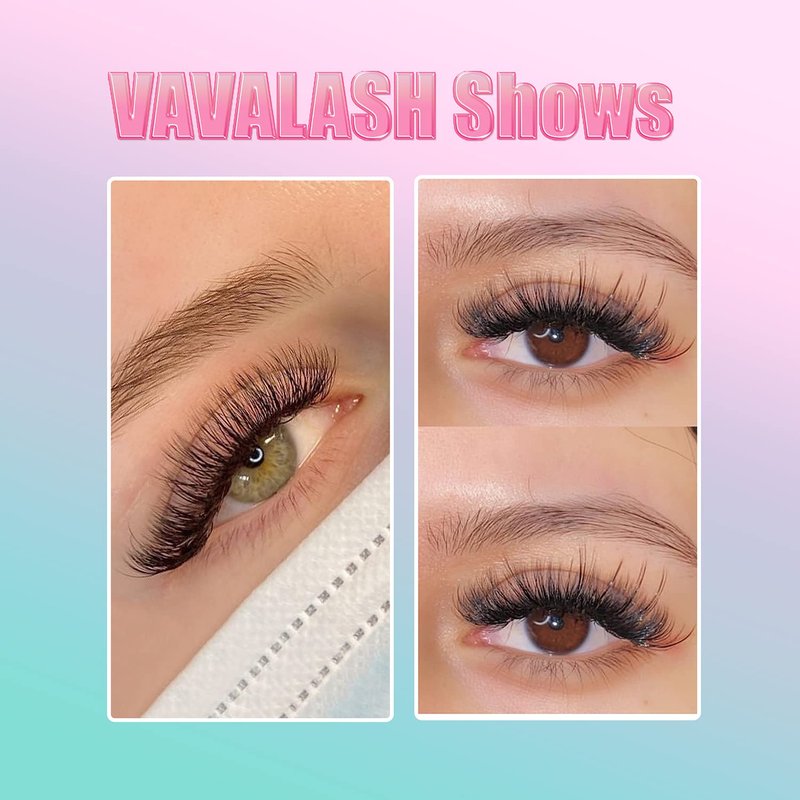 VAVALASH Premade Fans Eyelash Extensions 320 Fans 10D 14D 16D 20D 0.03 0.05 0.07 Thickness C/D Curl Middle Stem Heat Bonded Premade Fans Russian Volume Eyelashe Extensions (320 Fans-16D-0.03-C-8-15mm)