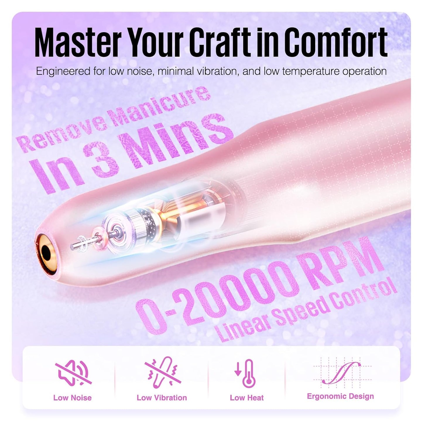 MEFA Nail Drill, 16 PCS Kit Electric Nail Drill with Nail Drill Bits & Cuticle Oil Pen, Portable Electric Nail File Professional, 20000RPM Manicure Pedicure Nail Set Efile Nail Drill for Home Salon