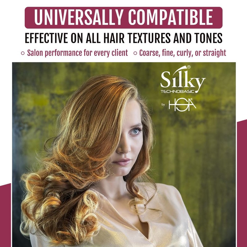 Silky Technobasic .01 Hair Bleach Powder with Blue Micro Pigment - Anti-Yellow Action Bleach for Dark Hair with Fast Lightening & Up to 7 Lifting Tones - Bleaching Powder Ideal for All Hair Types