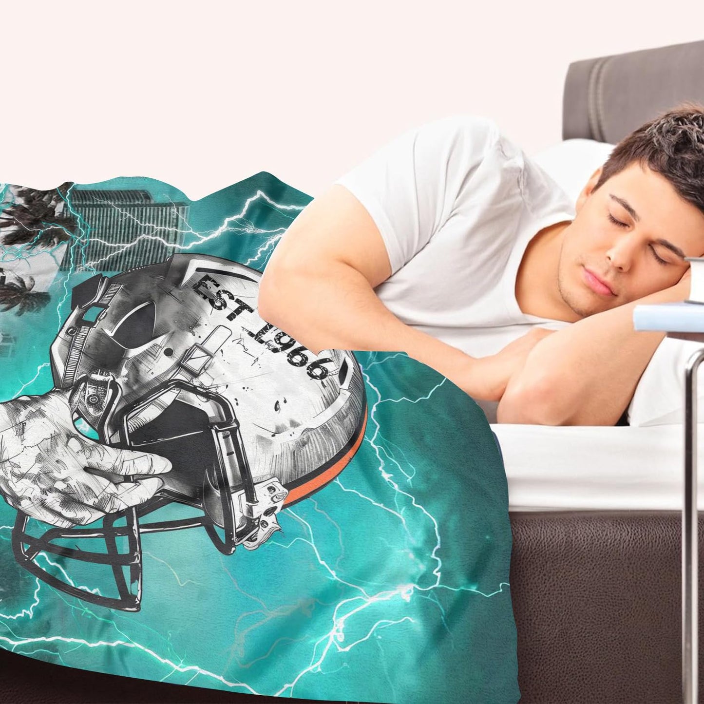 Football City Blanket Gifts for Men Cozy Throw Flannel Blanket for Sofa Couch 60x50 Inches Sport Style Blanket for Men Football Lovers Fan Gifts