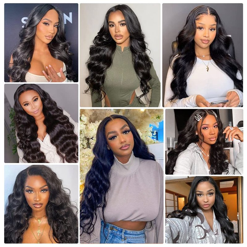 4x4 Lace Closure Body Wave Human Hair Transparent Lace Closure Human Hair 100% Unprocessed Brazilian Virgin 150% Density Body Wave Natural Black 20Inch