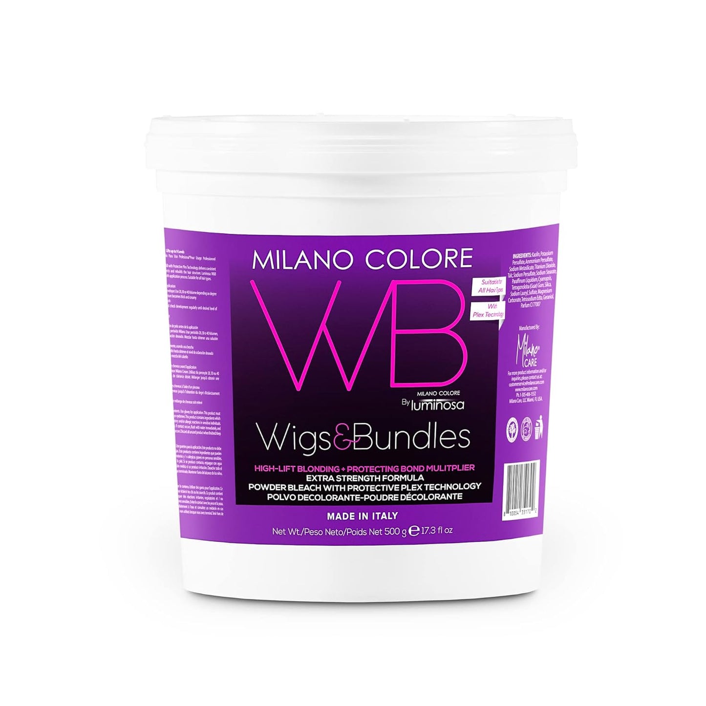 Bleach Powder for Hair Lightening - Dust-Free Blue Formula | Lifts Up to 9 Levels, 500g (17oz)