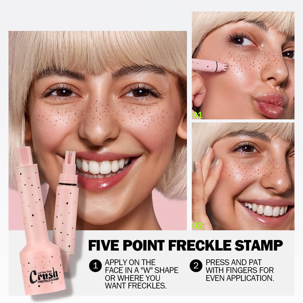 Lezauesy Freckle Pen, Freckle Stamp, Waterproof, Smudge-proof, Transfer-proof,Easy Natural Sun-Kissed Look